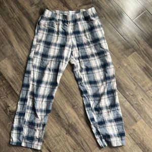 Target stars above small flannel pajama pants 100% cotton plaid blue